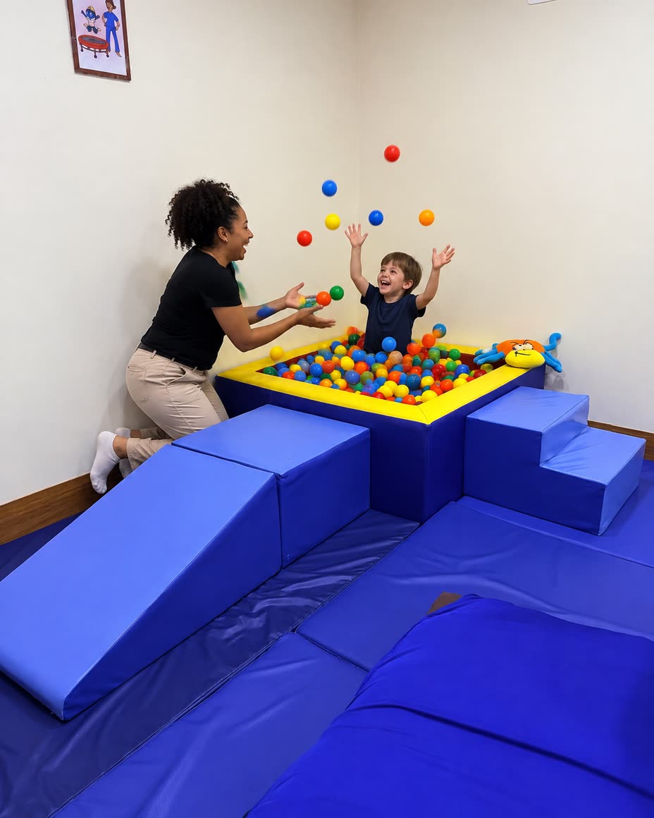Piscina de bolinhas da sala de integração sensorial
