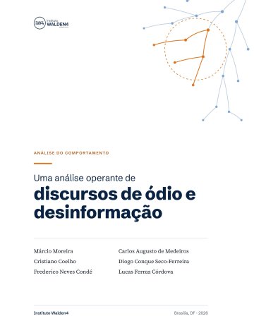 Capa do livro Uma análise operante de discursos de ódio e desinformação